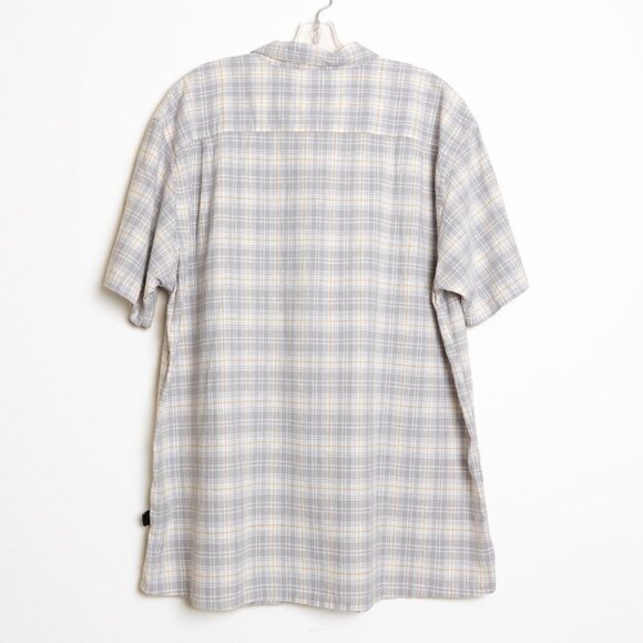 Patagonia Mens Back Step Collared Shirt Beyond Horizons Salt Grey Hemp Cotton XL - Picture 3 of 16
